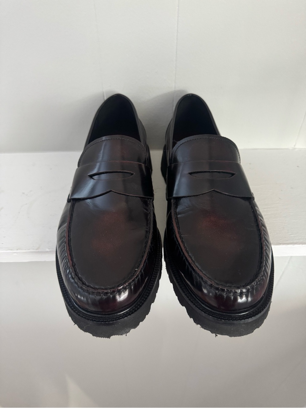 Men’s Cole Haan Penny Loafer Size 10.5 Deep Burgundy Black